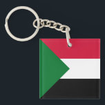 Sudan Flag Key Ring<br><div class="desc">Patriotic flag of Sudan.</div>