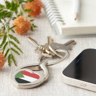 Sudan flag key ring
