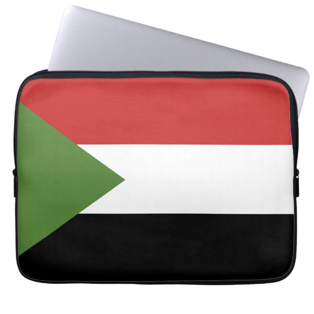 Sudan flag laptop sleeve (Front)