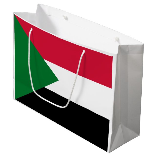 Sudan Flag Large Gift Bag (Front Angled)