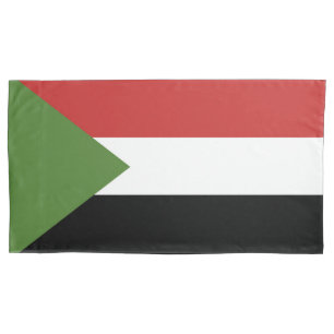Sudan flag pillowcase