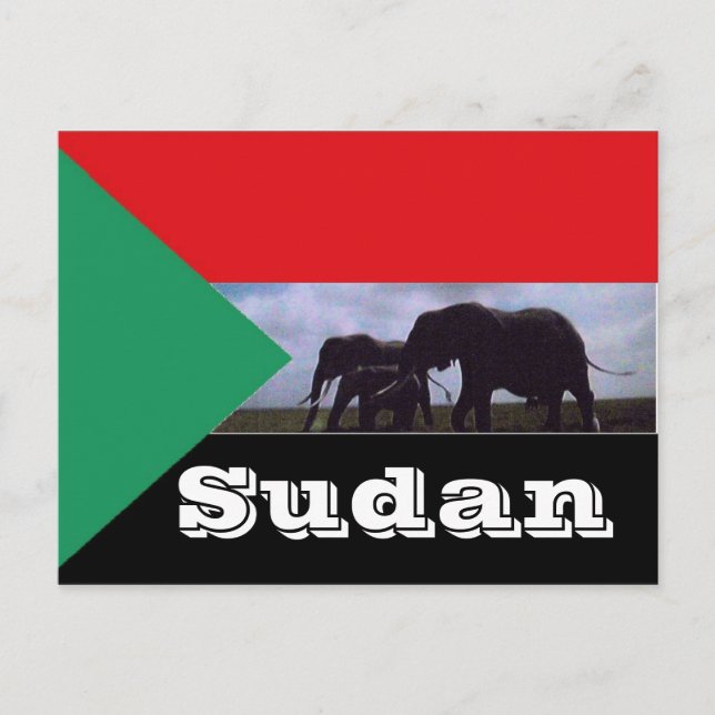 Sudan flag postcard (Front)