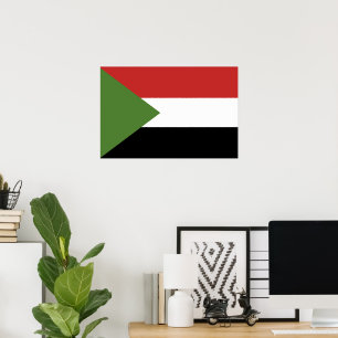Sudan flag poster