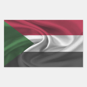 Sudan Flag Rectangular Sticker