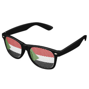Sudan flag retro sunglasses