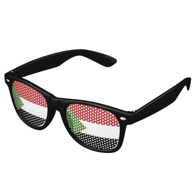 Sudan flag retro sunglasses (Angled)