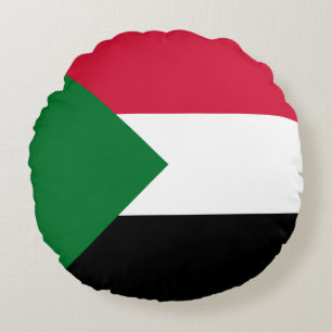 Sudan Flag Round Cushion