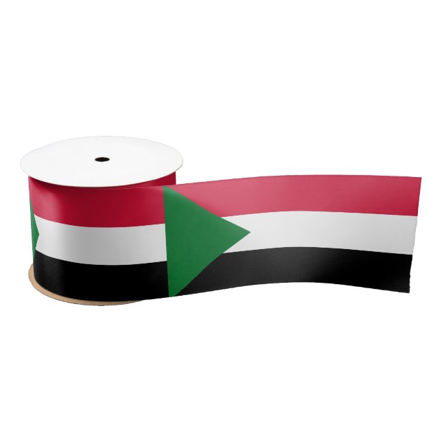 Sudan Flag Satin Ribbon (Spool)
