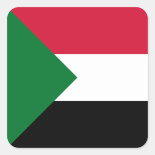 Sudan Flag Square Sticker