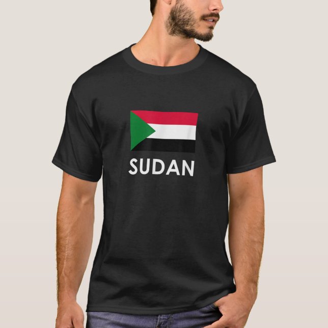 SUDAN Flag T Shirt T Shirt (Front)