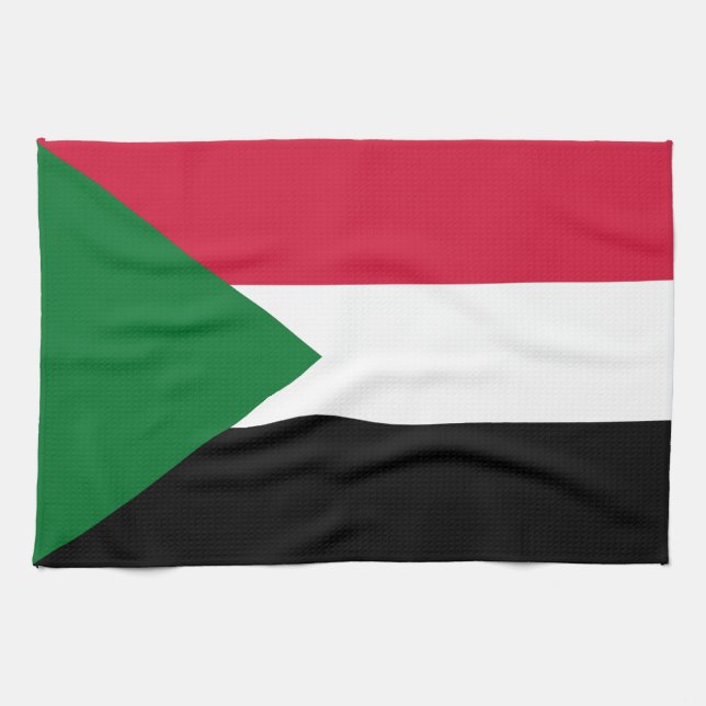 Sudan Flag Tea Towel (Horizontal)