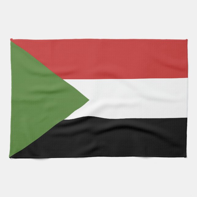 Sudan flag tea towel (Horizontal)