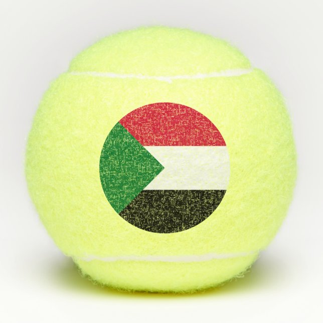 Sudan Flag Tennis Balls (Front)