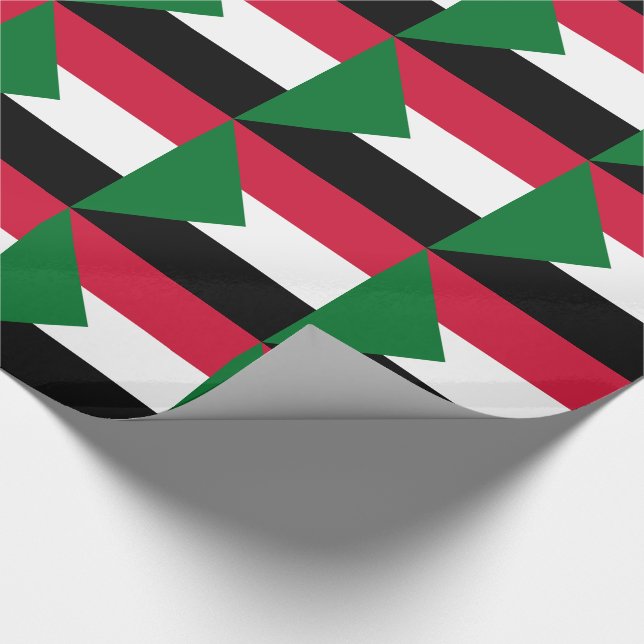 Sudan Flag Wrapping Paper (Corner)