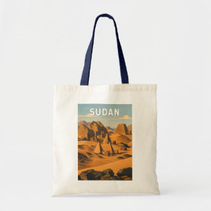 Sudan Illustration Travel Art Vintage Tote Bag