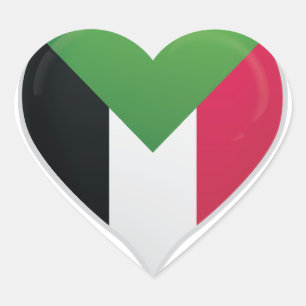 Sudan love flag pride heart sticker