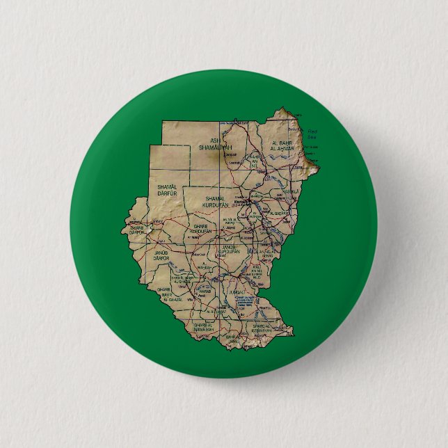 Sudan Map Button (Front)