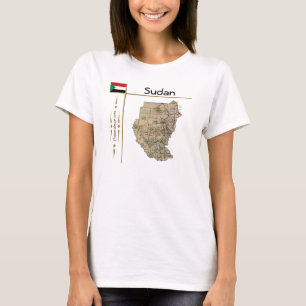 Sudan Map + Flag + Title T-Shirt