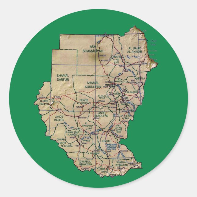 Sudan Map Sticker (Front)
