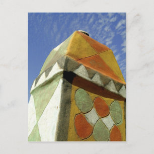 Sudan, North (Nubia), Decorated roof Postcard