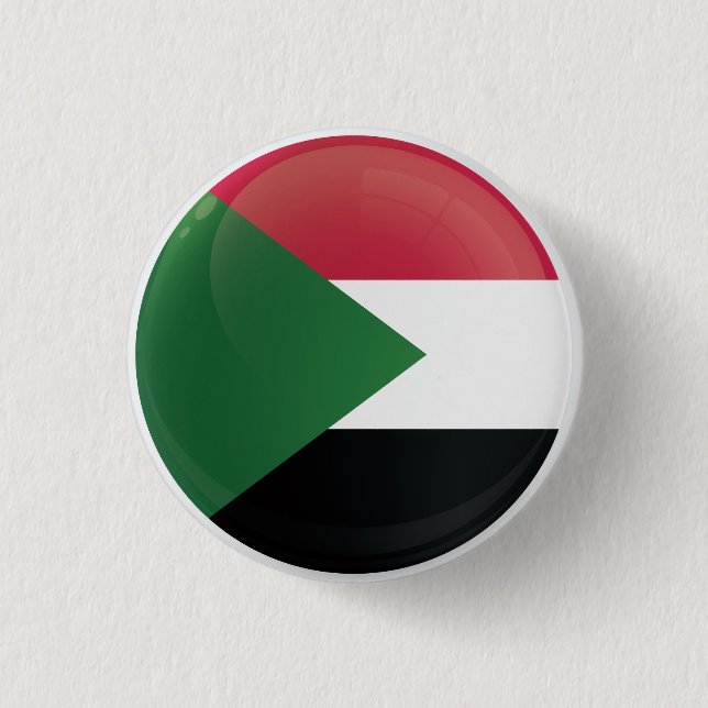 Sudan  Round Icon Flag 3 Cm Round Badge (Front)