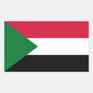Sudan/Sudanese Flag Rectangular Sticker