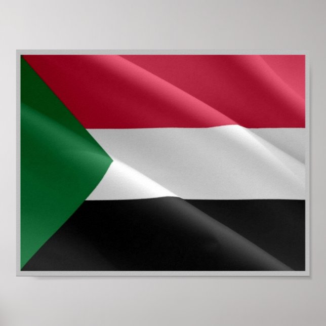 Sudan - Waving Flag - Poster (Front)
