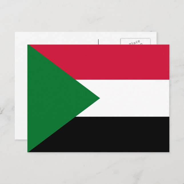 Sudanese Flag, Flag of Sudan Postcard (Front/Back)
