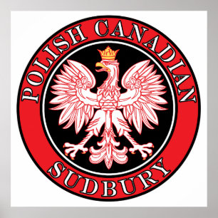 Sudbury Polish Canadian Eagle Poster