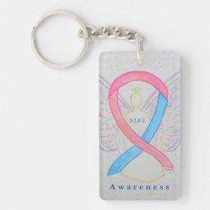 Sudden Infant Death Syndrome Angel Ribbon Keychain
