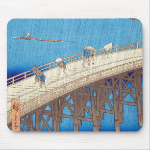 Sudden shower over Atake Bridge, Utagawa Hiroshige Mouse Pad