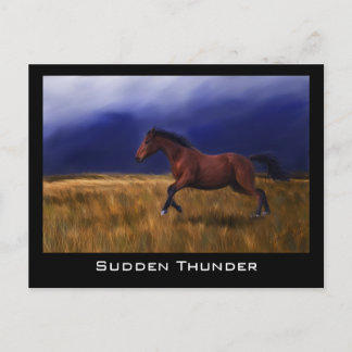 Sudden Thunder Horse Art Postcard