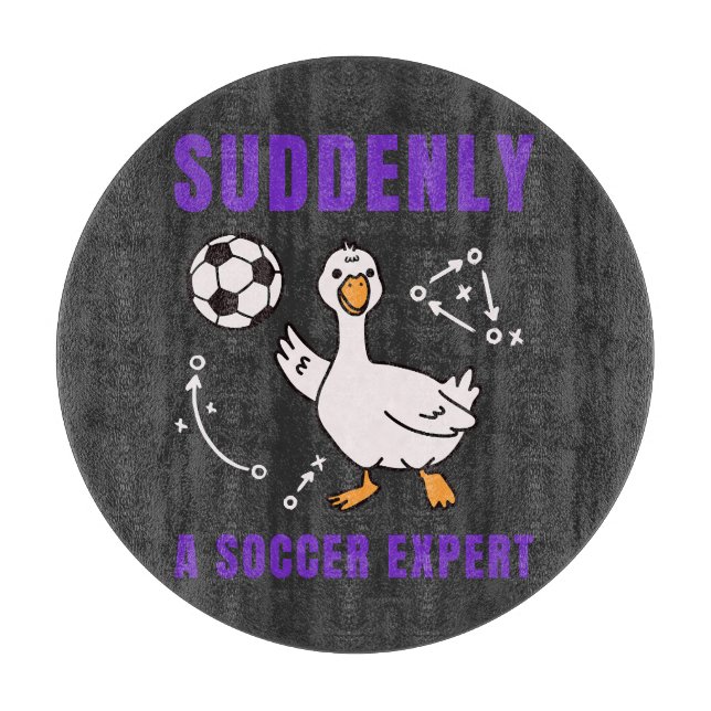 Suddenly a soccer expert cutting board (Front)