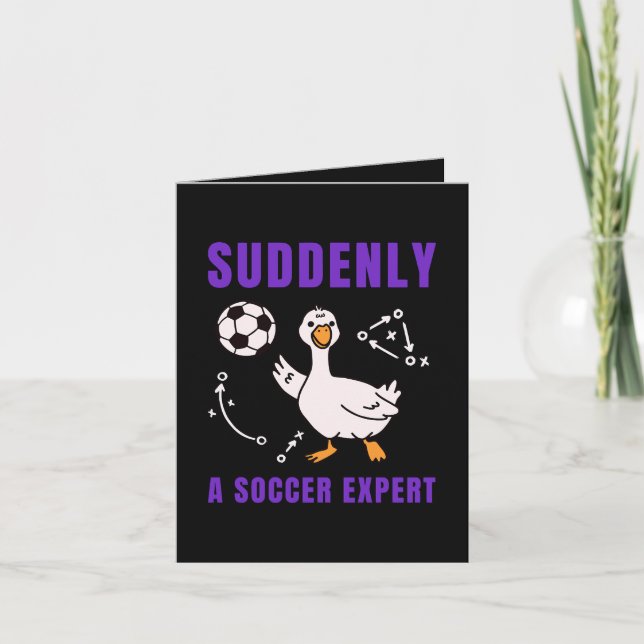 Suddenly a soccer expert holiday card (Front)