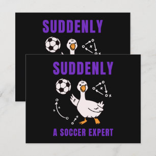 Suddenly a soccer expert invitation