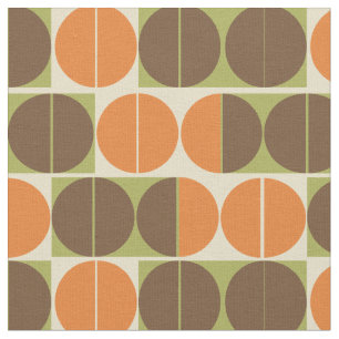 Suddenly Seventies Orange Brown Green Geometric Fabric