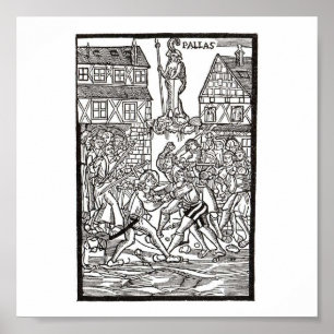 Sudeten riots in Erfurt, 1520 Poster