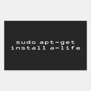 sudo apt-get install a-life rectangular sticker