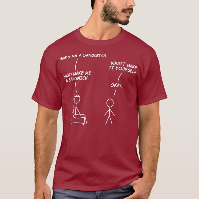 Sudo Make Sandwich Funny Linu T-Shirt (Front)