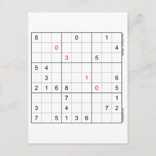 Sudoku Birthday Card 03-10