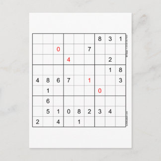 Sudoku Birthday Card 04-10