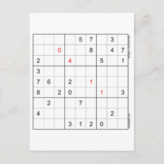 Sudoku Birthday Card 04-11