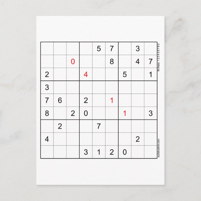 Sudoku Birthday Card 04-11 (Front)