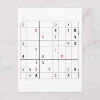 Sudoku Birthday Card 05-10