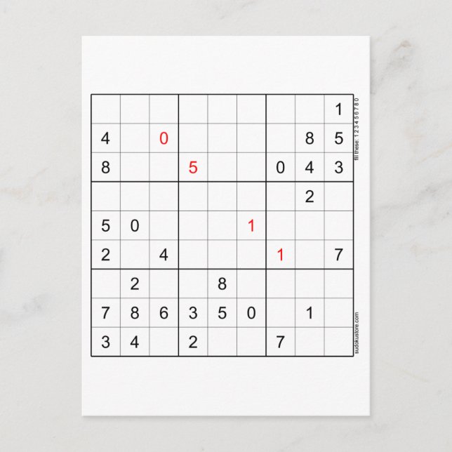 Sudoku Birthday Card 05-11 (Front)