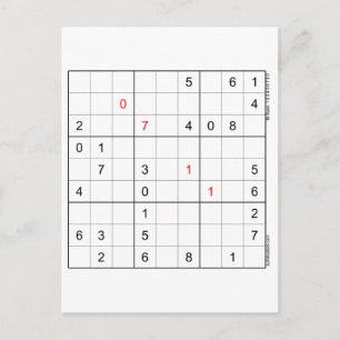 Sudoku Birthday Card 07-11