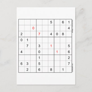 Sudoku Birthday Card 07-11