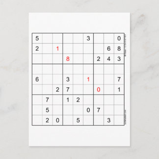 Sudoku Birthday Card 18-10