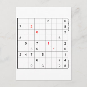 Sudoku Birthday Card 20-11