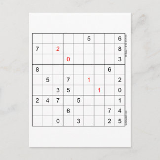 Sudoku Birthday Card 20-11